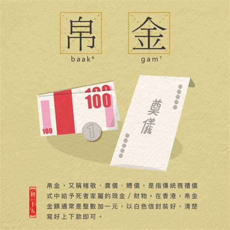 白事白金|帛金／奠儀 –【殯儀實用文】